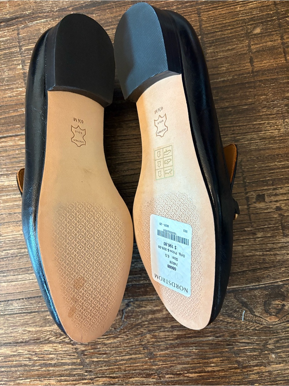 Tory Burch Jessa Loafer Womens 6.5 Black Horsehead Chain Flat Leather New - Picture 6 of 8